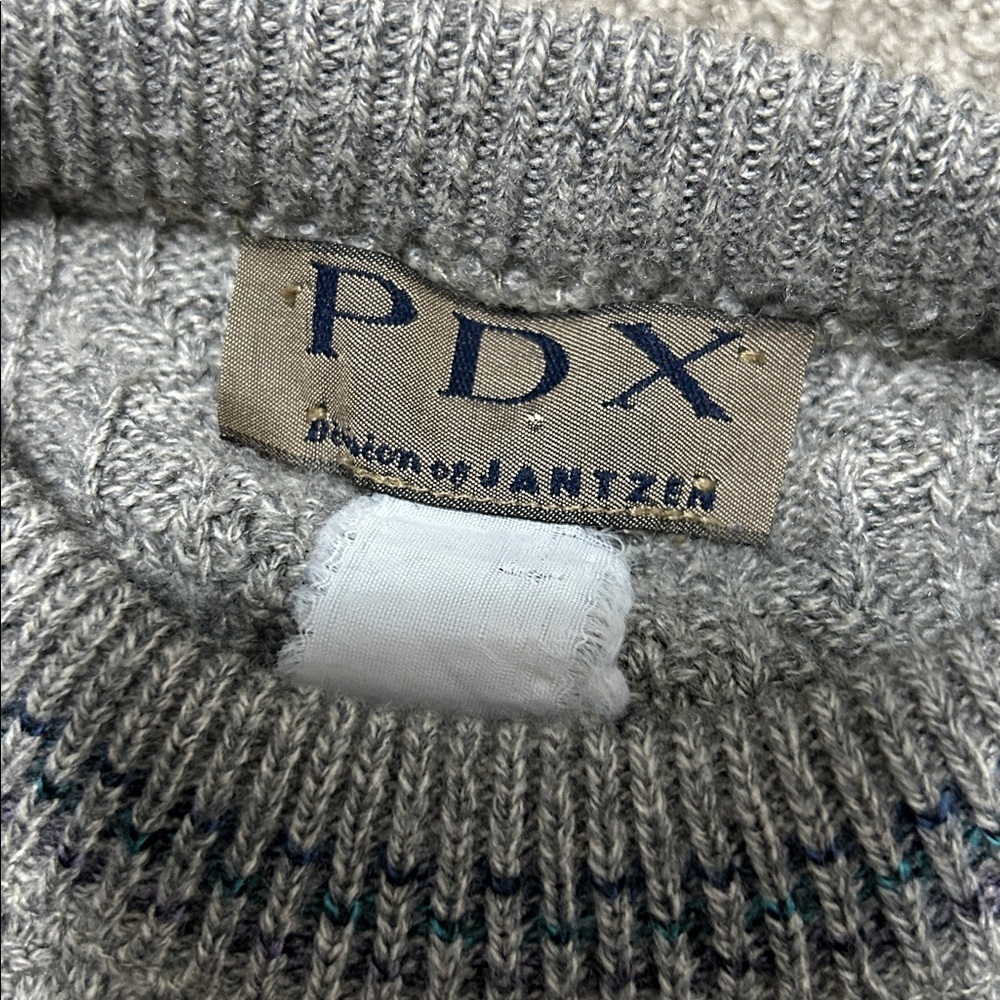 Vintage Knit Patterned PDX Sweater - Picture 2 of 5